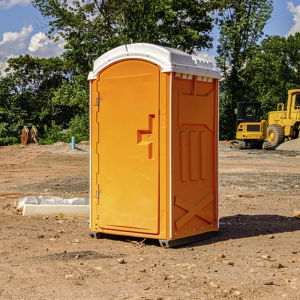 how often are the portable restrooms cleaned and serviced during a rental period in Fairview